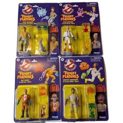 4x Real Ghostbusters Wave 1 Peter/Egon/Ray/Winston Fright Features Figures Set