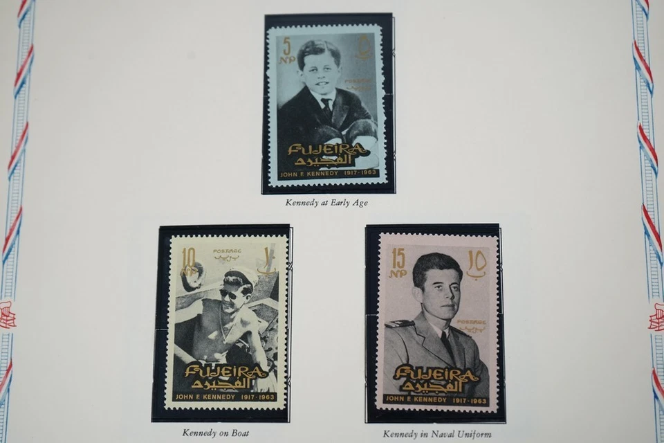 EAU FUJIERA JFK COLECCIÓN DE 160+ SELLOS Y 20 HOJAS DE RECUERDO ALMACENADAS EN ÁLBUM Foto 2 de 4