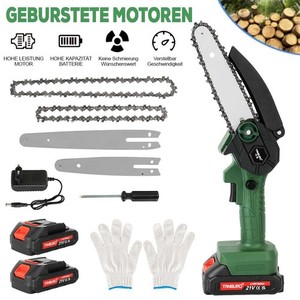 Akku Baumsäge Mini Kettensäge Mit Akku 8 Zoll Akku Kettensäge Mit 2 4.0mAh Akku 880W Elektro Kettensäge Einhand Kettensäge