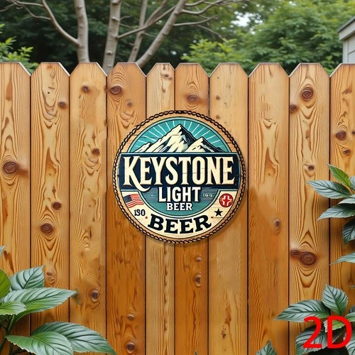 Vintage Keystone Light Beer Aluminum Tin Metal Signs Home Décor 8x8