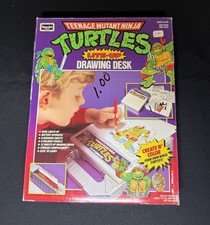 1990 RoseArt Teenage Mutant Ninja Turtle Lite-Up Drawing Desk TMNT