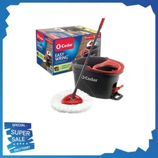 O-Cedar EasyWring Microfiber Spin Mop Bucket Floor Cleaning System
