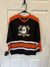Youth Orange Anaheim Ducks Replica Jersey Large 12-14 NHL