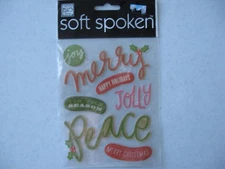Vtg Me & My Big Ideas Soft Spoken Christmas Phrases Stickers . Last one!