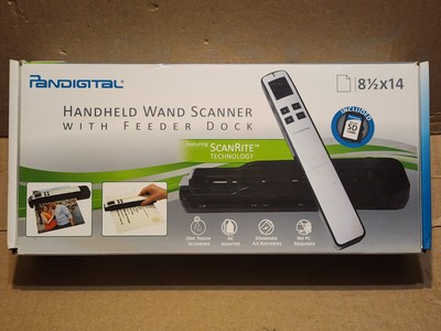 PANDIGITAL PANSCN09 HANDHELD WAND SCANNER W/FEEDER DOCK SCANRITE ONE TOUCH w/2GB