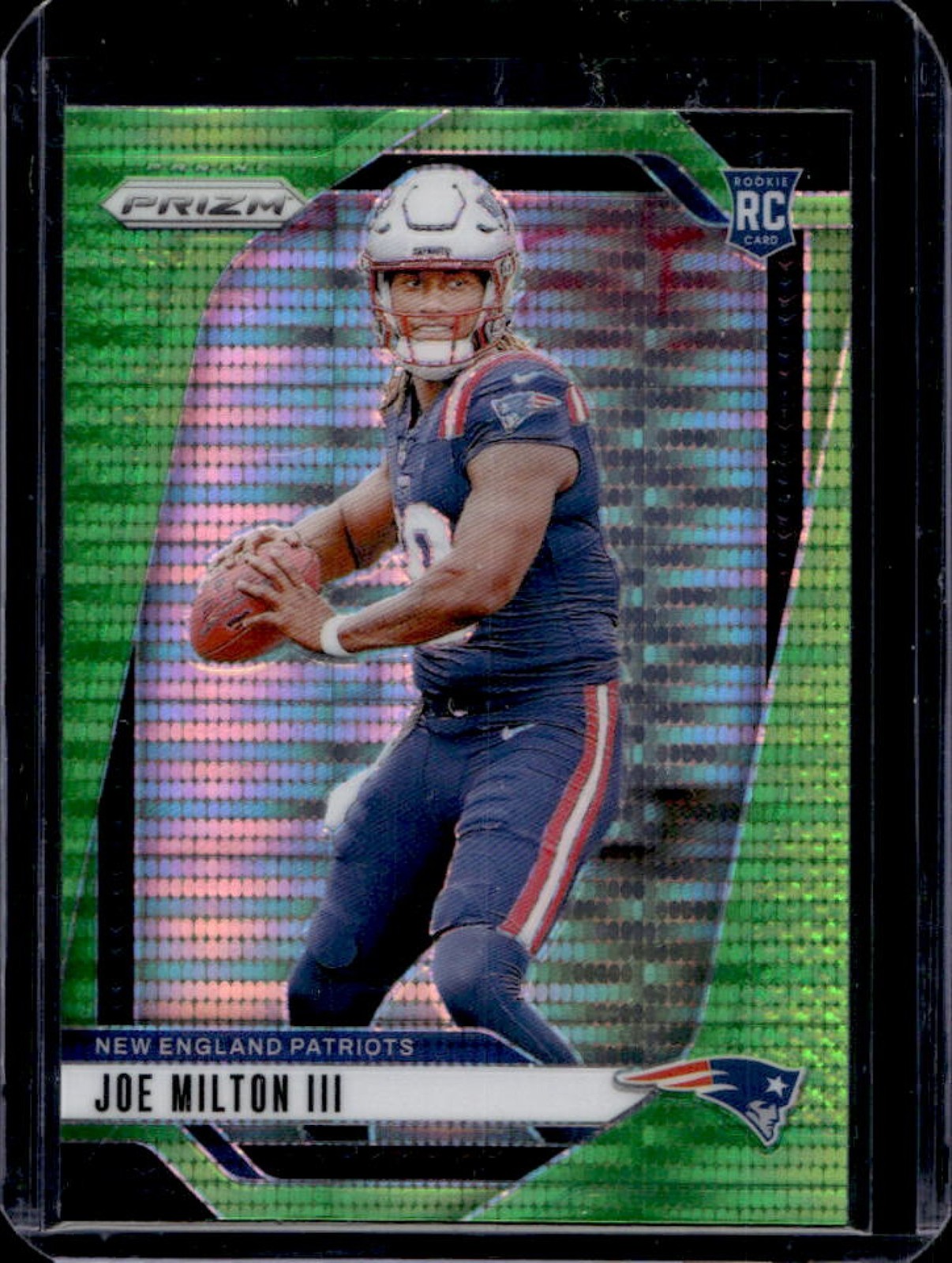 2024 Prizm Joe Milton III RC Neon Green Pulsar Rookie #354 Patriots