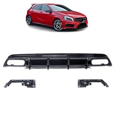 Sport-Heckdiffusor Schwarz glanz passt für Mercedes A-Klasse (W176) ab 12-13