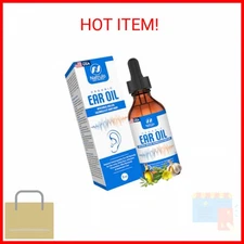 Organic Ear Oil for Ear Infection - Natural Eardrops for Earache Prevention, Swi