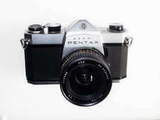 Asahi Pentax SP500 Spotmatic 35mm Camera Body with 28mm f2.8 Helios lens.