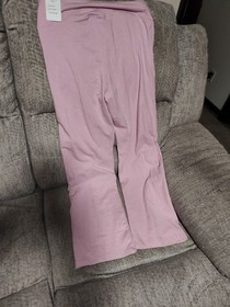 Pink Victoria Secret High Rise 32 Large All Day Cotton Straight Leg Pants Nwt