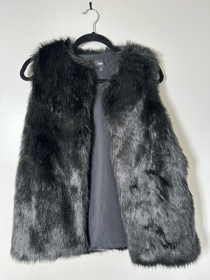 Black Faux Fur Vest. Small. Mossimo