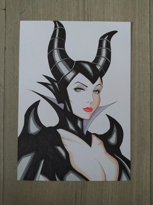Maleficent A5 Originalzeichnung