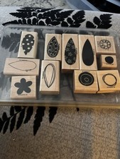 STAMPIN UP Pick A Petal SET of 11 Wood Mounted STAMPS 115042 GM