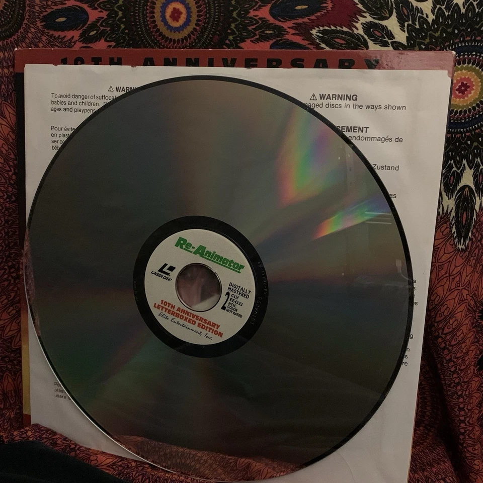 RE-ANIMATOR 10th Anniversary (Laserdisc, 1985) Jeffrey Combs Lovecraft Horror - Image 4 of 4