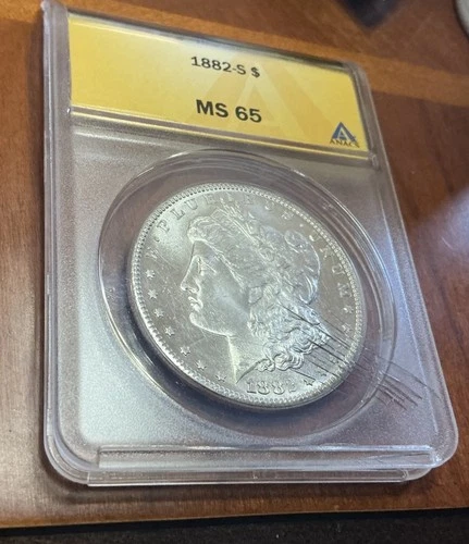 1882 S Morgan Dollar  MS 65 ANACS Silver $1 Coin