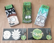 3 NEW Pairs ADULT SWIM Pickle RICK & MORTY Ca...