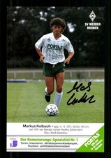 Markus Kolbuch Autogrammkarte Werder Bremen 1991-92 Original Sign. # G 52217