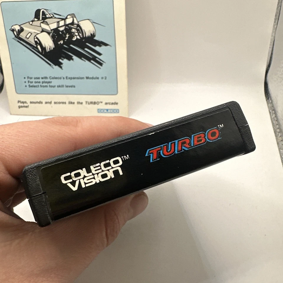 Turbo • ColecoVision Game + Manual (1982) SEGA Car Racing Games • Coleco - Image 3 of 4
