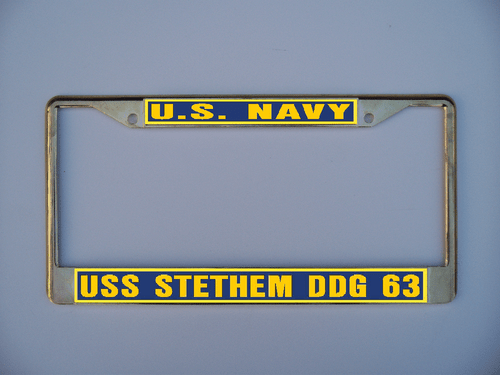 Telaio targa USS STETHEM DDG 63 US Navy USN militare - Foto 5 di 6