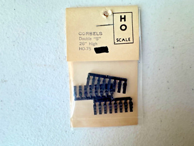 Grandt Line #5075 HO Scale Corbels Double 'S' 26'' High (24)- NOS