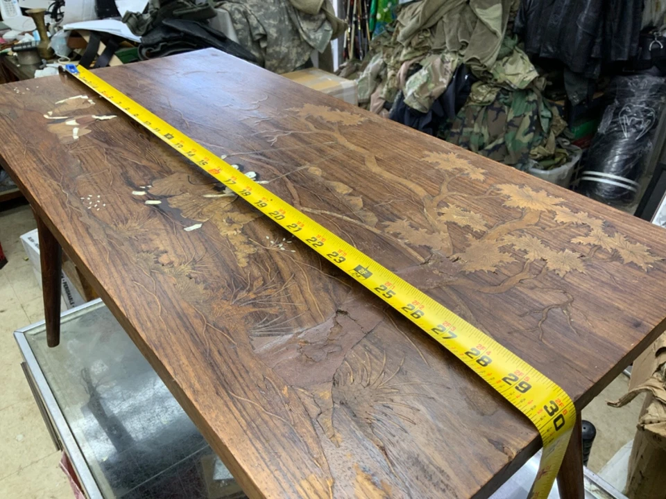 RARE Vintage Vietnam Tables 30 x 14 3/8 x 15 5/8 - Image 2 of 4