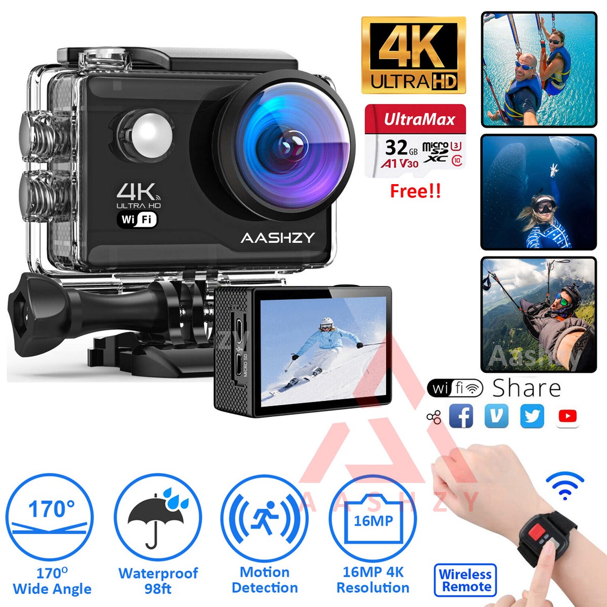 dar a entender seguramente Porcentaje 4K Action Camera Sport Video Underwater Wifi Remote For Go Pro Camera Waterproof | eBay dar a entender seguramente Porcentaje 4K Action Camera Sport Video Underwater Wifi Remote For Go Pro Camera Waterproof | eBay