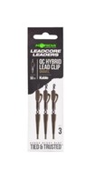 Korda Kable Leadcore Leader Hybrid Lead Clip Qc Swivel Gravel 50 Cm