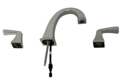 Delta 3551LF-PN Dryden Widespread Bathroom Faucet With Pop-Up Polished Nickel