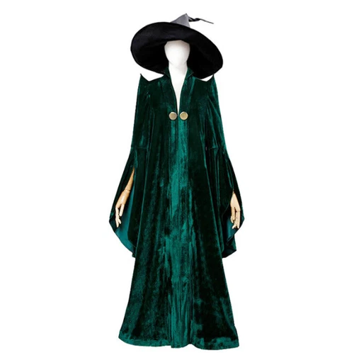 Adult Women Cosplay Minerva McGonagall Forever Costume Party Halloween Suit New - Picture 8 of 16