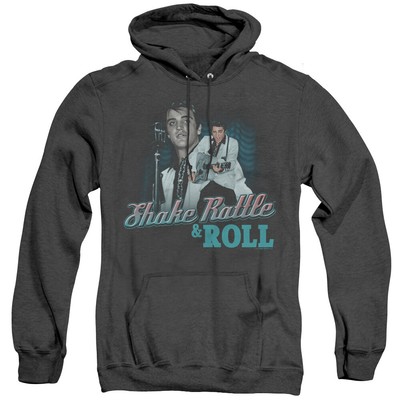 ELVIS PRESLEY SHAKE RATTLE Licensed Hooded Sweatshirt Heather Hoodie SM-3XL