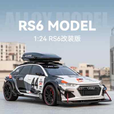 1:24 Audi RS6 Modified version Car Model Toys Alloy Diecast With Pull Back Sound