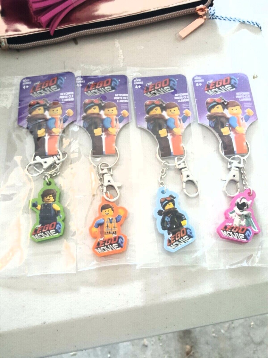 The Lego Movie Keychains Lot of Lucy Wyldstyle Emmit NWT rare