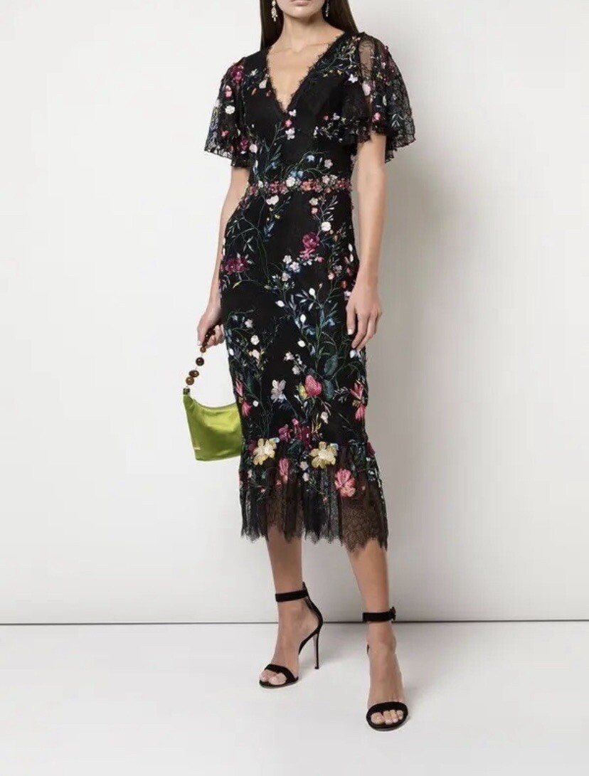 blue midi dress for women Surreal Lace-Up Back Tulle Midi Dress Blue