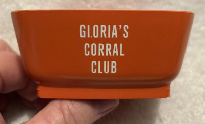 Vtg. Ashtray Gloria s Corral Club Evansville IN Tavern Closed In 2012 Orange VG