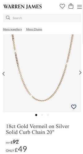 St Christopher Pendant With Chain 18ct 925 Plated Warren James RRP £91 Brand New - Picture 13 of 14