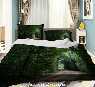 3D Forest Path Landscape Quilt Cover Set Bedding Sets Pillowcases Queen 16