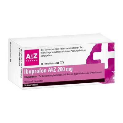 Ibuprofen AbZ 200 mg Filmtabletten · 50 St · PZN 01016055