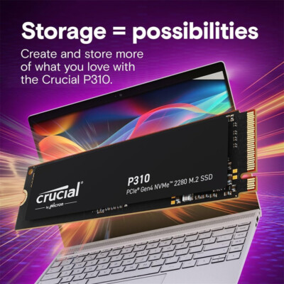 Crucial P310 500GB 1TB 2TB M.2 SSD PCIe 4.0x4 NVMe Internal Solid
