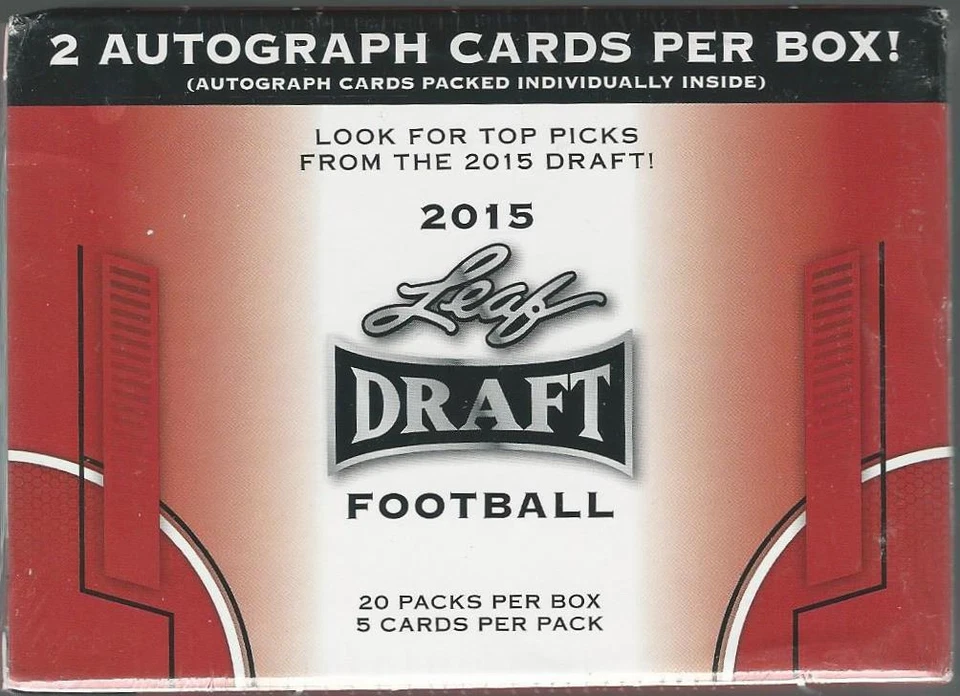 2015 Leaf Draft Football Trading Cards Blaster Box - 2 AUTOGRAPHED CARDS - Image 2 of 2