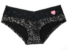 NEW Victoria's Secret VTG PINK Lace Cotton Cheekster Hipster Panty SMALL