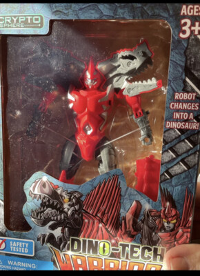 Dino-Tech Warriors Battle Pack Robot Transforms To Dinosaur Epic 8'' ACTION RED
