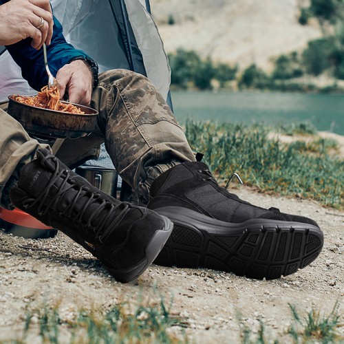 Men's Waterproof Military Tactical Boots Outdoor Hiking Motorcycle Combat Boots - Picture 24 of 31