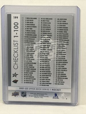 Checklist 1-100 - 20/21 UD Series 1 - Robertson and Kaprizov
