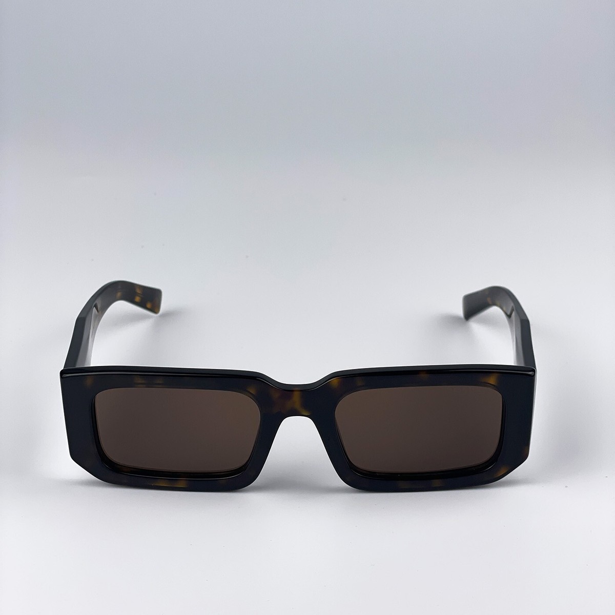 Prada Men Sunglasses Havana Tortoise Dark Brown Rectangle  display picture 1