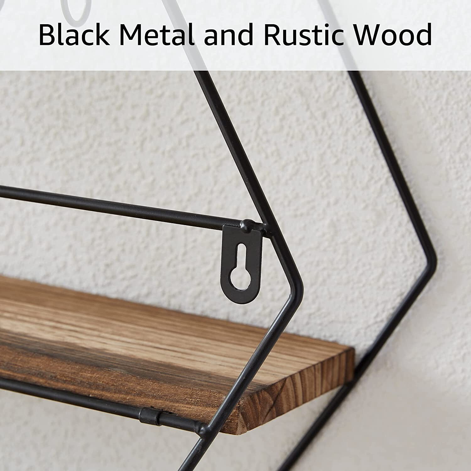 TFER Floating Shelves Wall Mounted Hexagon Wall Shelf eBay