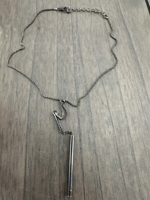 Dainty Silpada Waters Edge 925 Sterling Silver Lariat Necklace Size 18  Adj.