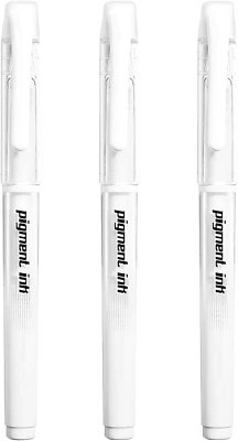 TINSHOW 3 Pack White Gel Pens for Black Paper, 1Mm White Fine Liner Art Pen Ballpoint Pe