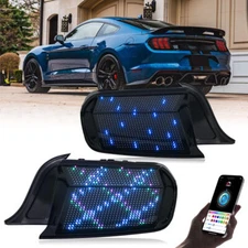 TT-ABC RGB LED Tail Lights for 2015-2023 Ford Mustang Euro Rear Lamps W/Dynamic