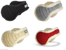 Degrees By 180s Women's Cable Knit Adjustable Behind-the-Head Ear Warmers /Muffs