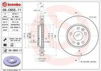 2X Brembo 09.C655.11 Bremsscheibe FüR Renault